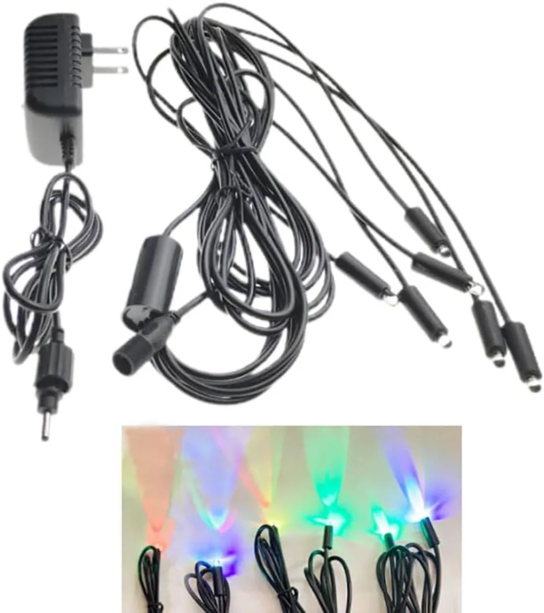 12V LED 조명 테이블탑 분수 (실내외 사용 가능) 현대적인 수중 홈 장식, DIY 교체용 어댑터 포함