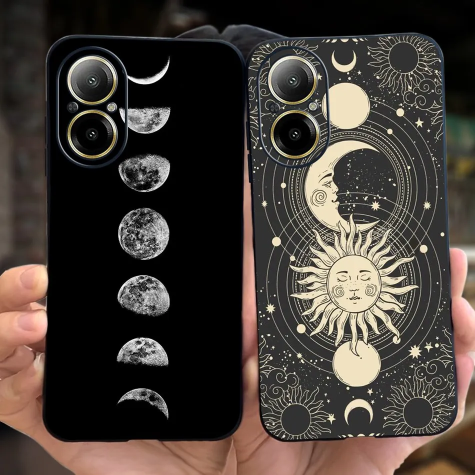 Fashion Moon Pattern Soft Silicone Protective Back Cover