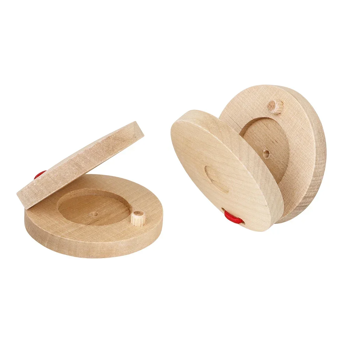 Orff Wooden Castanets Percussion Musical Instrument Castanets Clapper Rattles for Kids Early Music Educational Gifts Toys