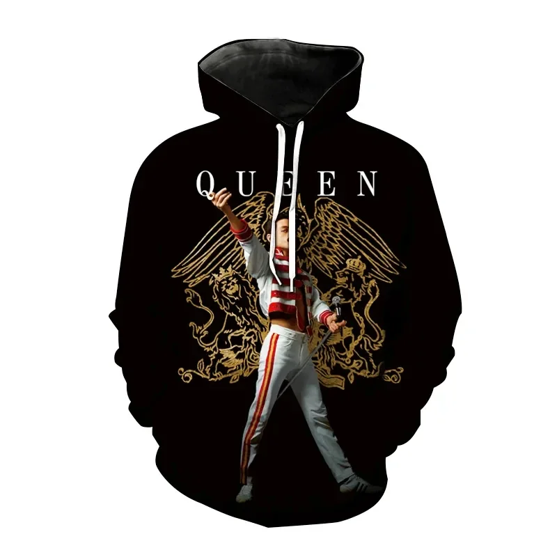 

Худи Queen Freddie Mercury с 3D принтом для мужчин и женщин, Повседневная модная рубашка с капюшоном, детский пуловер, свитшоты большого размера, одежда унисекс