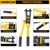 DOOROOM Hydraulic Crimping Tool Cable Lug Crimper Plier Hydraulic Compression Tool YQK-120 Pressure 16-300mm Pressure Cable 3