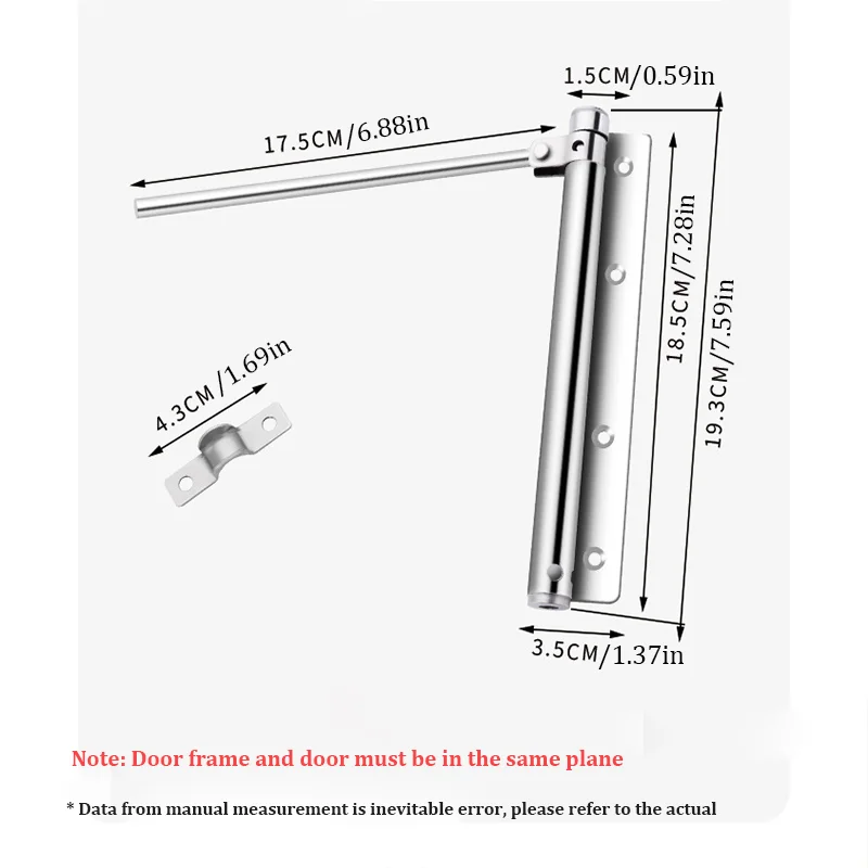 Stainless Steel Automatic Door Closing Device Invisible Spring Buffer Operator Household Lightweight Door Closer door closer