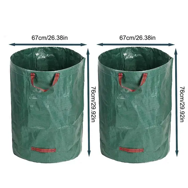 Levélzsákok 2Db Fűzsák Nagy Kapacitású Gyep- És Gyep Hulladékzsákok Újrafelhasználható Udvari Tájvágás - Image 6