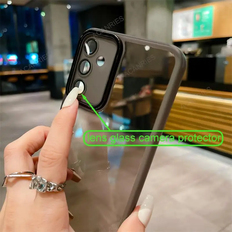 Clear Solid Color Silicone Case with Camera Protection for Various Smartphone Models