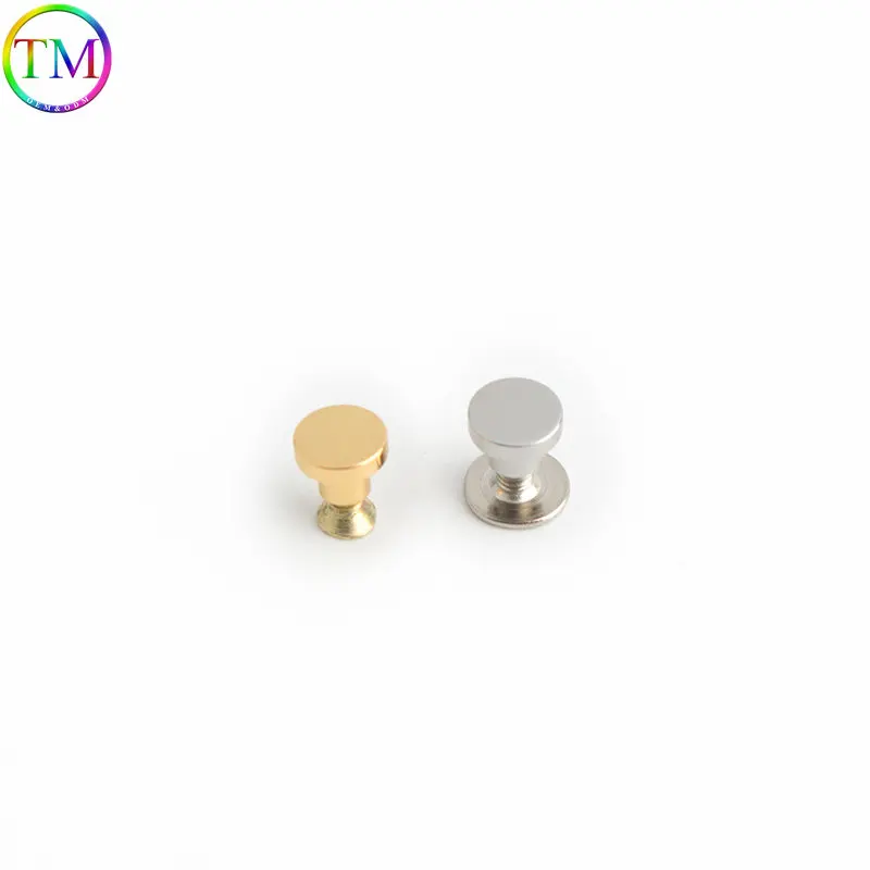 6mm  8mm 14mm Metal Binding Chicago Screw Nail Rivets Studs Bolt Round Nail Bolt Belt Strap Head For Leather Bag Wallet Craft