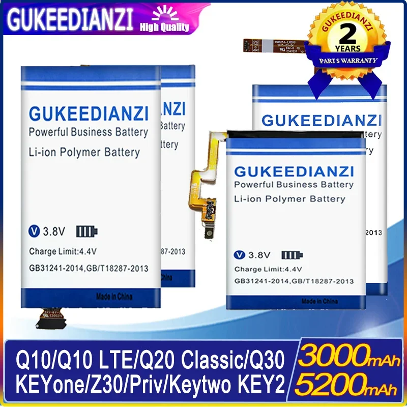 Gukeedianzi Batteria Di Ricambio Per Blackberry Passport 4G Q30/Keyone/Z30/Q20 Classic/Priv/Q10 / Q10 Lte/Keytwo Key2 Batteria