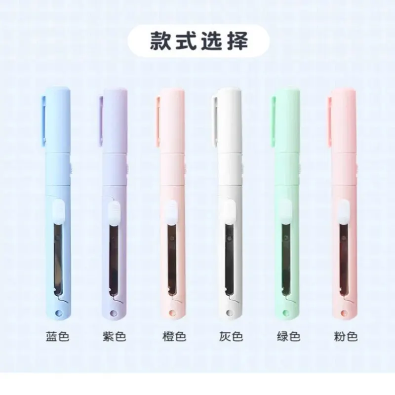 Soft Handle Scissors Portable Scissors Cutter Stationery Scissors Paper Cutter Multi-function Hand Account Cutting Folding Scissors Mini Engraving Knife Paper Trimming Utility Knife