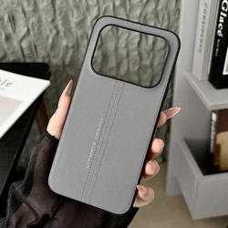 Premium PU Leather Case with Soft TPU Edge - Ultra Thin Cover for Nothing Phone (4a) Pro (Grey)