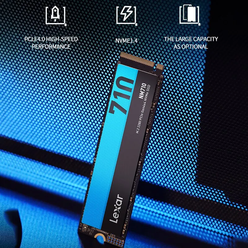 Lexar nvme ssd solid state drive nm710 1tb pcie4 0 velocidade de 5000
