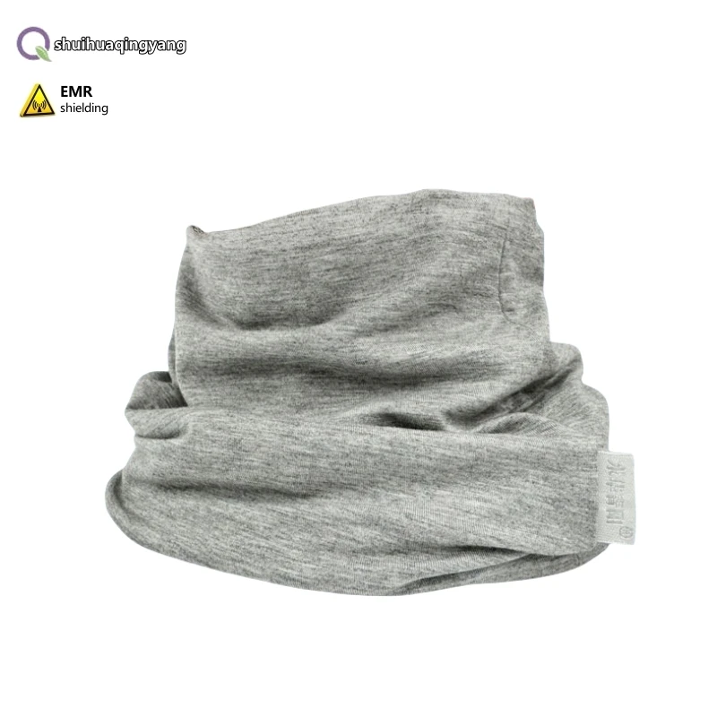Electromagnetic radiation protection silver fiber scarf computer mobile phone EMF shielding protecting the thyroid scarf