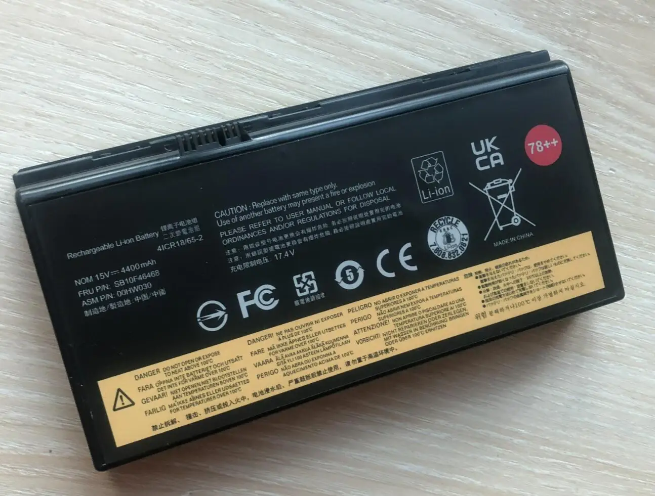 Bateria para Lenovo Thinkpad P70 P71 P72 00hw030 78 ++ 00hw030 01av451 Sb10f46468 - Imagem 2