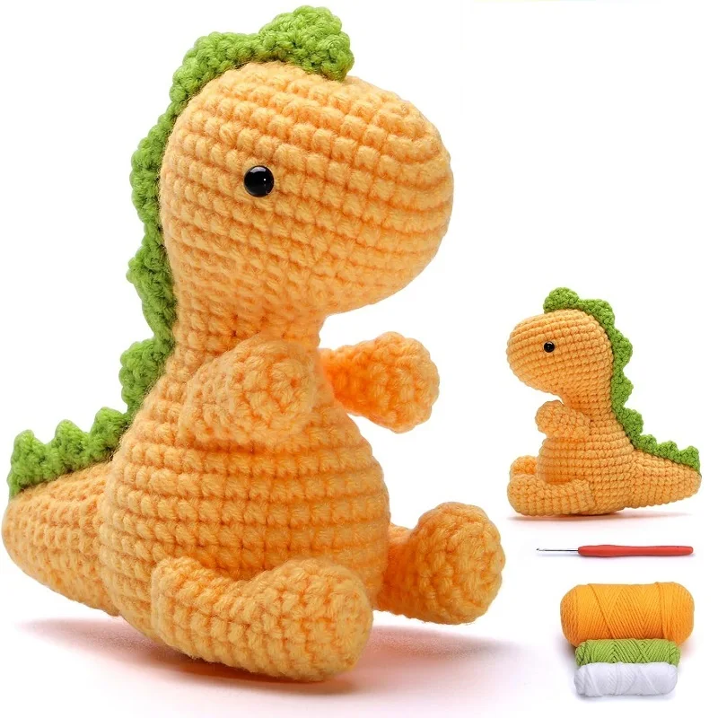 LMDZ Dinosaur Crochet Kit for Beginners Crocheting Animal Kit Knitting Kit  Stuffed Animal Kit with Beginner