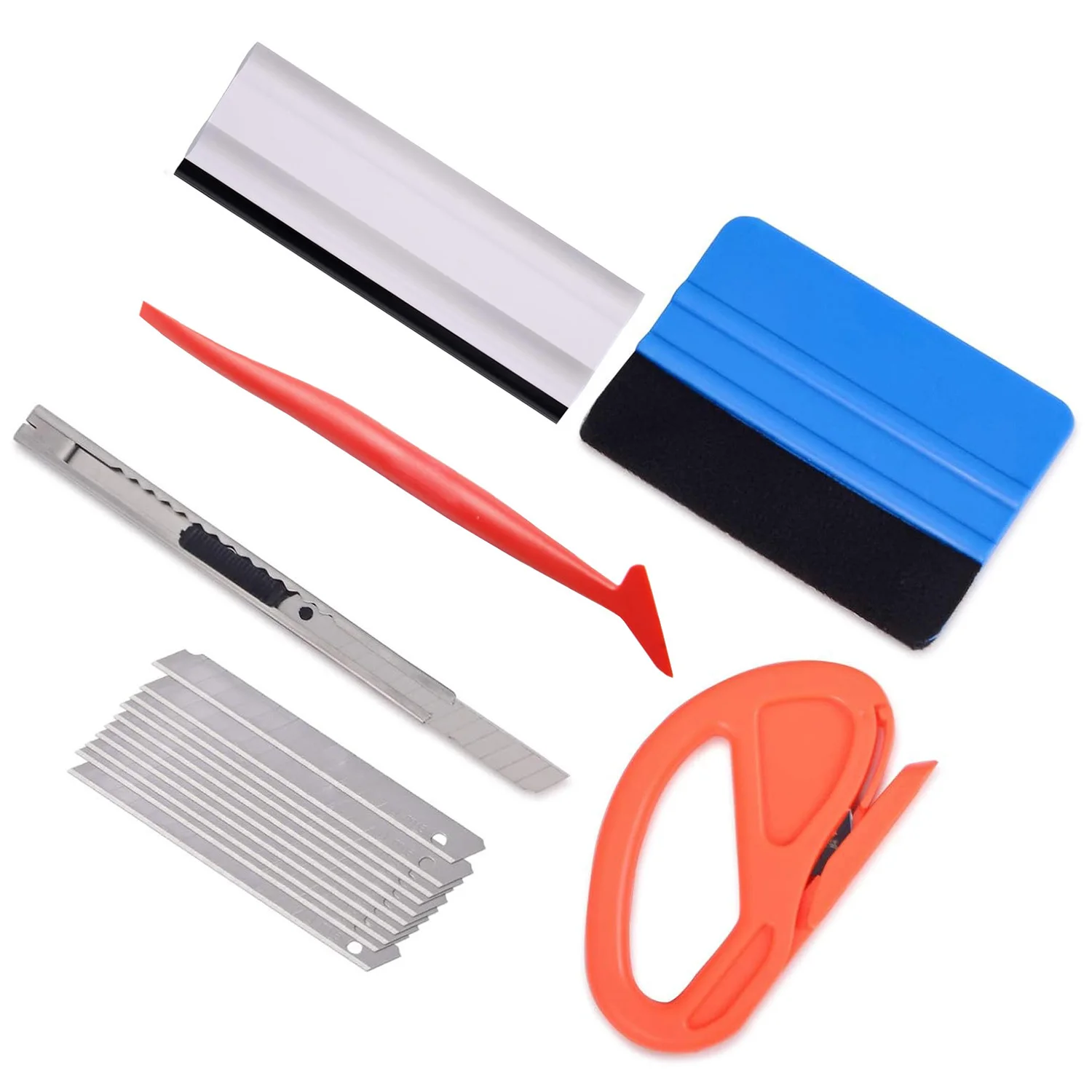 Vinyl Wrap Tool Kit Vehicle Window Tinting Tool Car Wrapping Tools Kit Auto Foil Set Zippy Vinyl Squeegee Scraper Cutter Knife