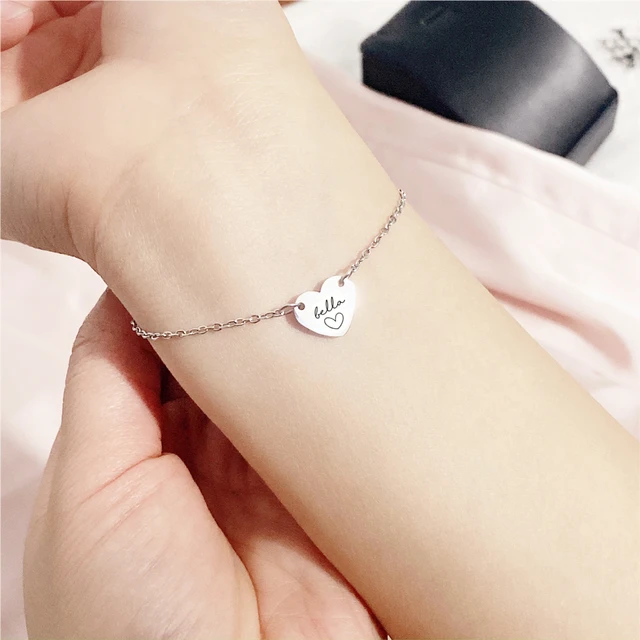 Custom Heart chain Photo Projection Bracelet – Wearfamilia