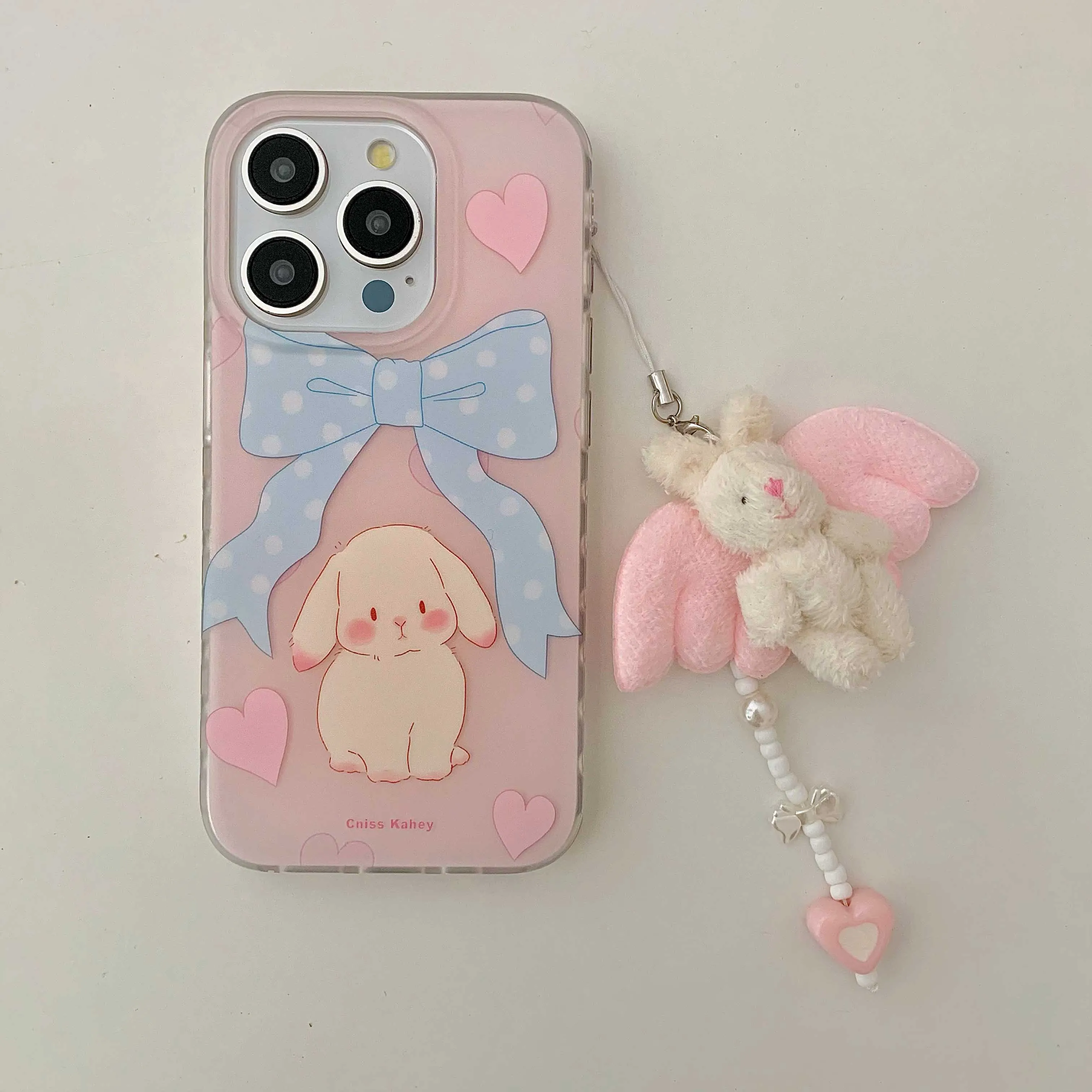 Angel Rabbit Chain Phone Case for iPhone