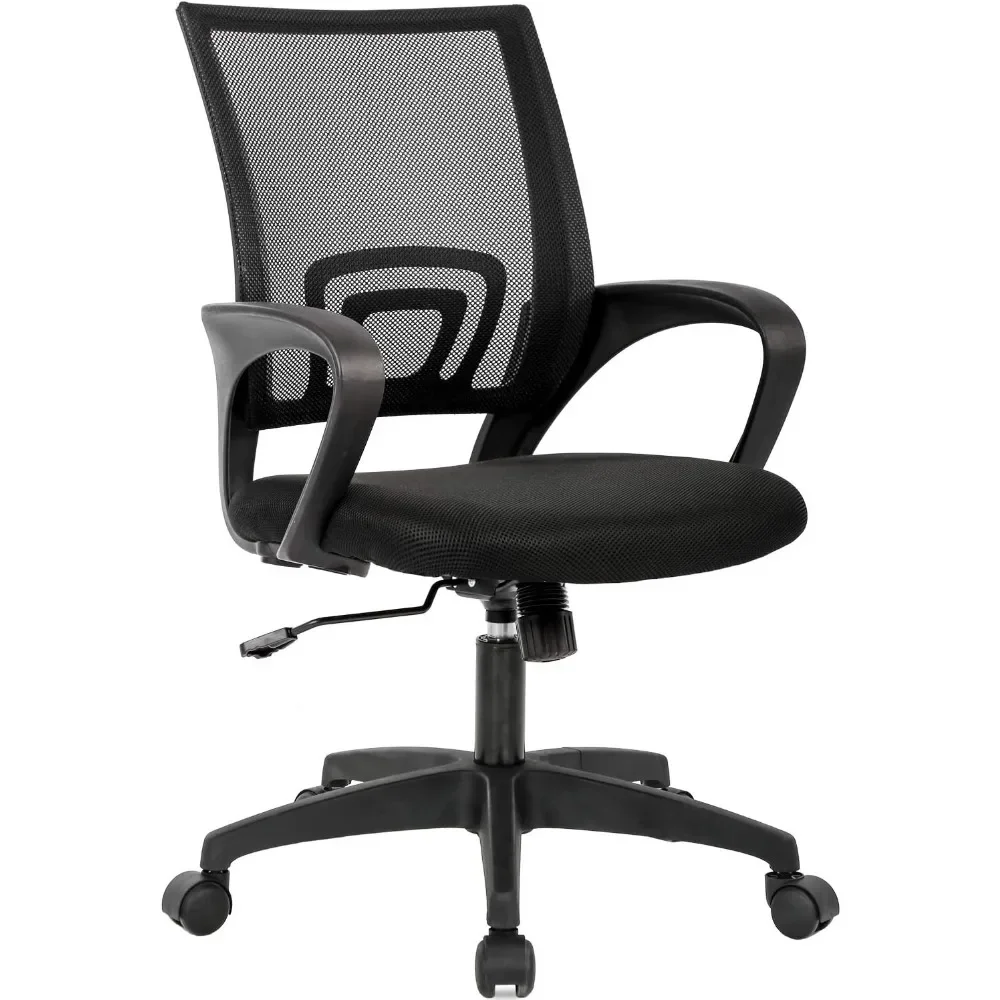 Home Office Chair Ergonomic Desk Chair Mesh Computer Chair With Lumbar Support Armrest Executive Rolling Swivel Mid Back Chairs wall mount for tp link deco m9 plus whole home mesh wifi system