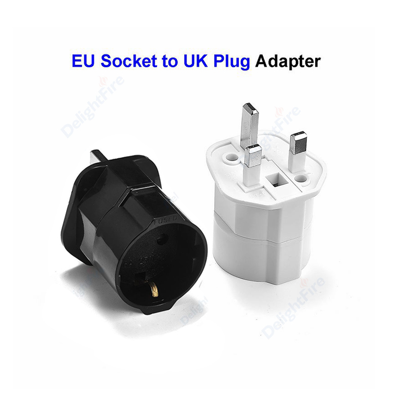 Multifunctional 250V 13A EU Euro European to UK Plug Adapter Power Converter Plug 2 Round Pin Socket Travel Universal Adaptor