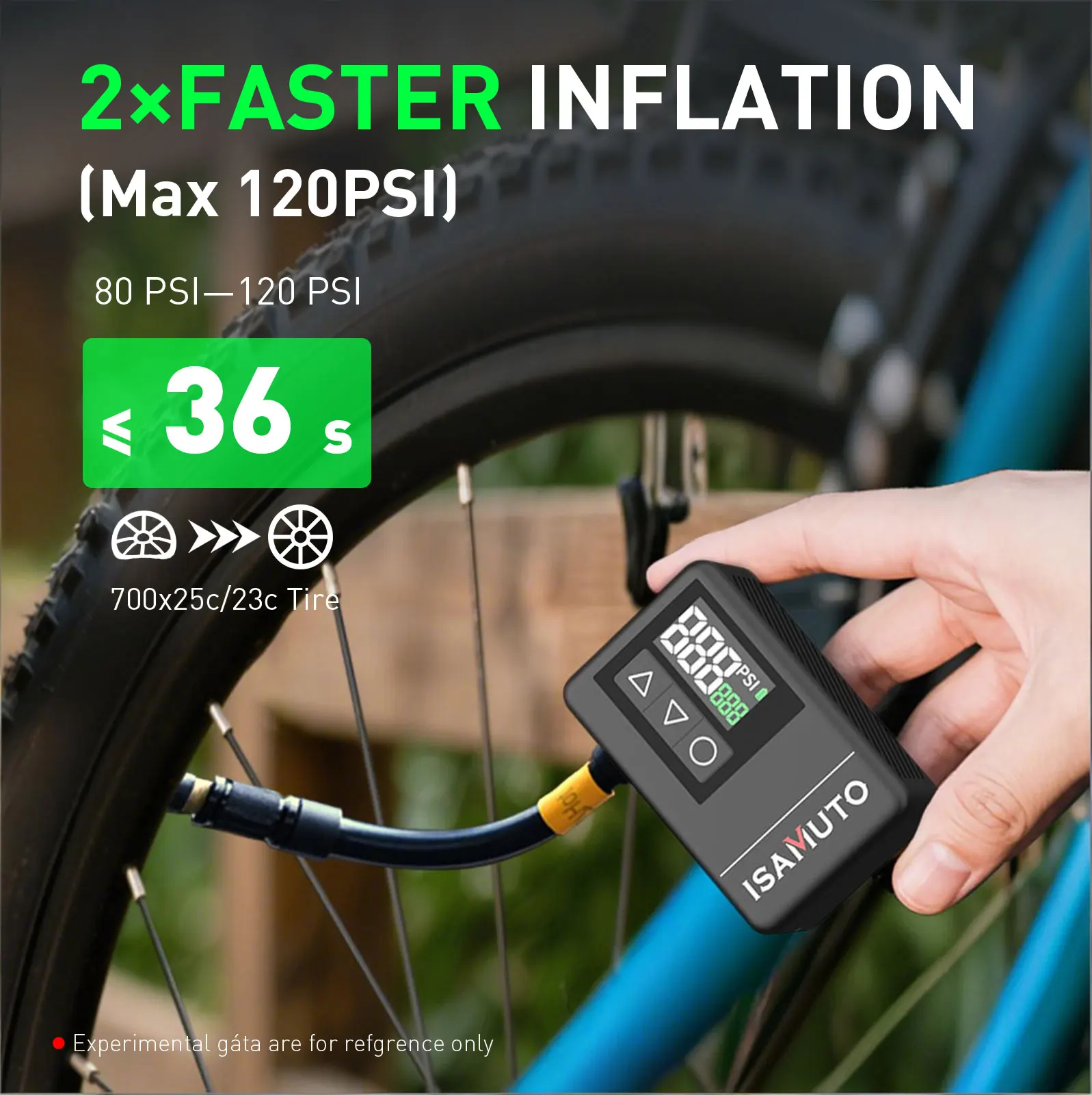 ISAMUTO 120 PSI Fahrrad-elektrische Luftpumpe, MINI-Reifenfüllpumpe für Motorrad, Fahrrad, Ballfüller, tragbarer Taschenkompressor - AliExpress 18