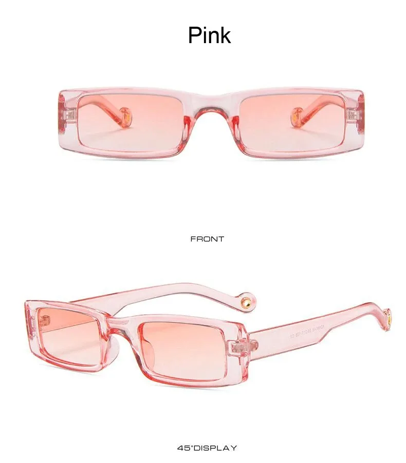 Neue rechteckige Sonnenbrille Frauen Mode kleinen quadratischen Rahmen Vintage Marke Sonnenbrille Männer Schatten Retro klar grün oculos uv400 – Detail 10