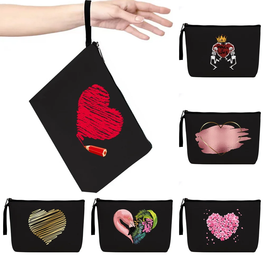 

Love Print Clutch Bag Mom Shopping Wallet Beach Holiday New Travel Organizer Makeup Case Mother's Day Gifts Toiletries Organizer