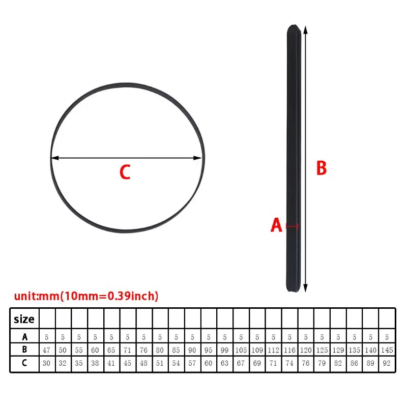 CPDD – ceinture de Machine à Cassette plate de 5mm de large, ceinture commune assortie pour enregistreur baladeur répéteur DVD,