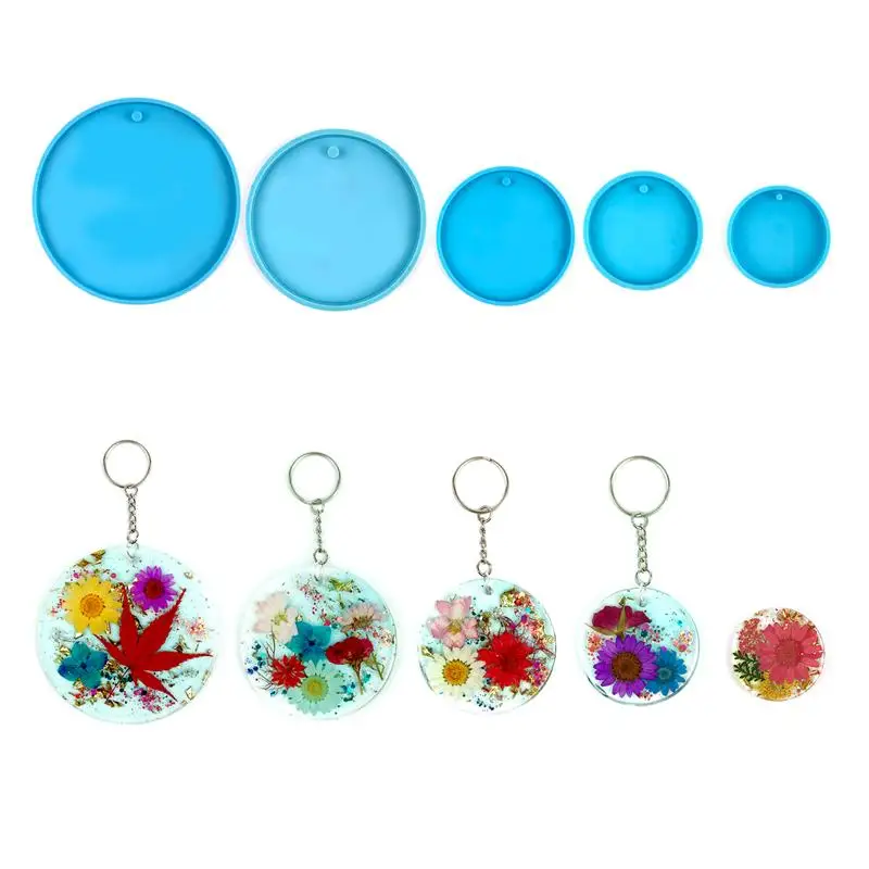 Pendant Making Set Epoxy Resin  Silicone Molds Making Keychain - 1/6/10pcs  Keychain - Aliexpress