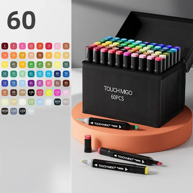 24-80 Color Oil Double Pointed Markers Set For Drawing Professional Coloring Pen Manga Highlighter Manga Art Supplies For Artist Color Marker Pens Art Marker Pens Manga Markers Manga Marker Pen Art Markers Highlighter Pen Set