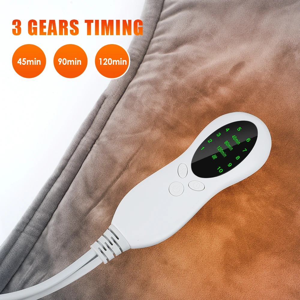 Electric Heating Blanket Shoulder Neck Back Cervical Wrap Winter Warm Heated Shawl 10 Gears Hot Compress Heating Pad For Sofa 3