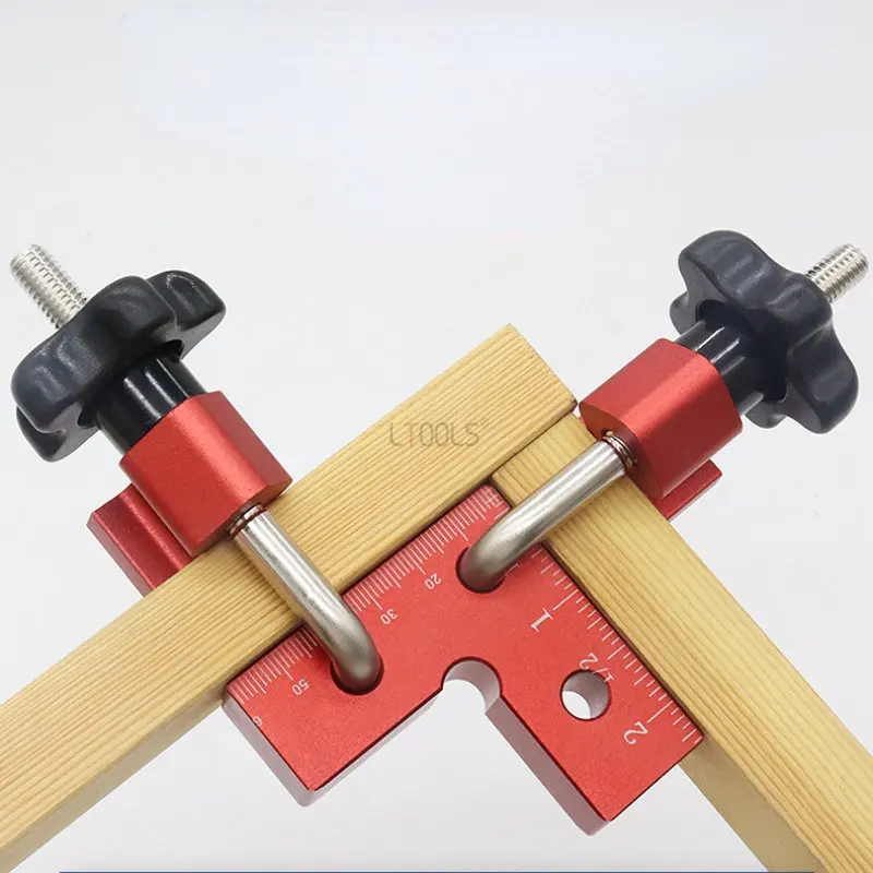 Precise 90 Degrees L-Shaped Auxiliary Fixture Splicing Board Positioning Panel Fixed Clip 61x61MM Square Ruler Woodworking Tools