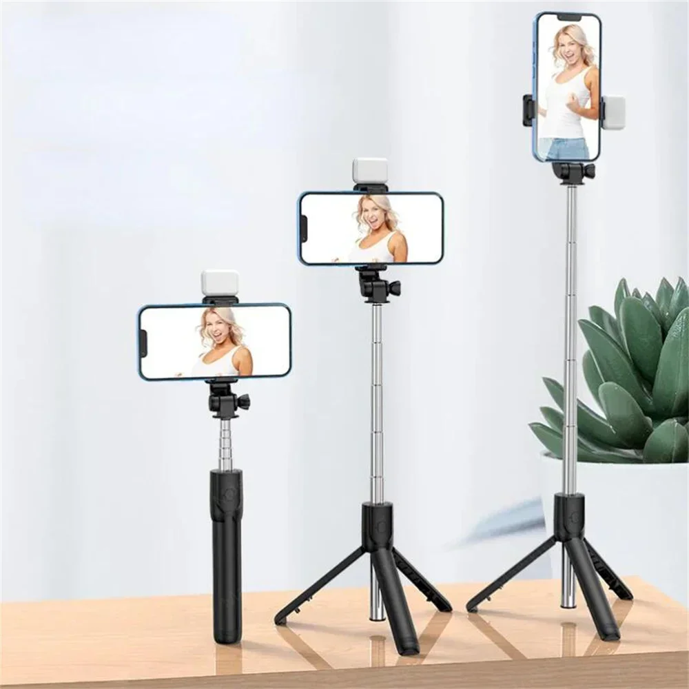 Wireless Selfie Stick Bluetooth For IOS Android Phone Retractable Portable Multifunctional Tripod With Wireless Remote Shutter