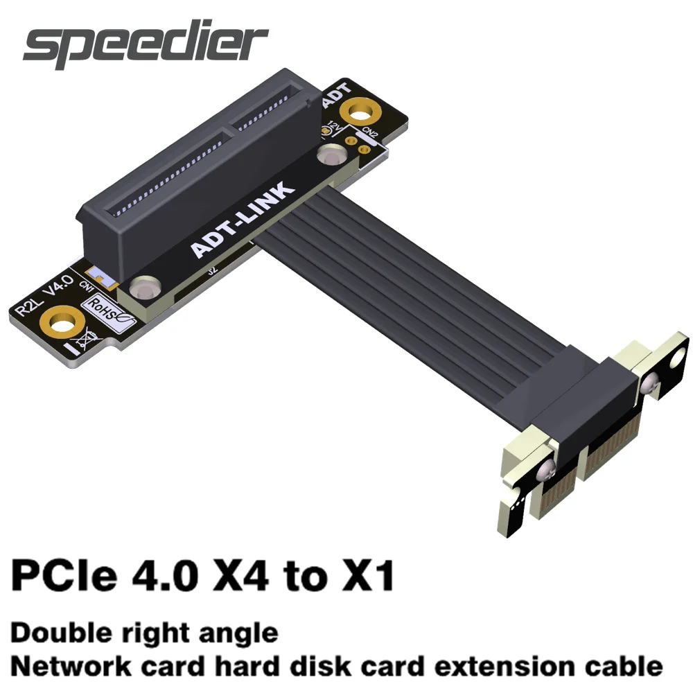 

ADT-LINK GEN4 PCIe 4,0 PCI Райзер 1X 4X PCI-E PCI E Райзер PCI Express Райзер карта PCIE X1 до X4 графическая карта GPU Удлинительный кабель