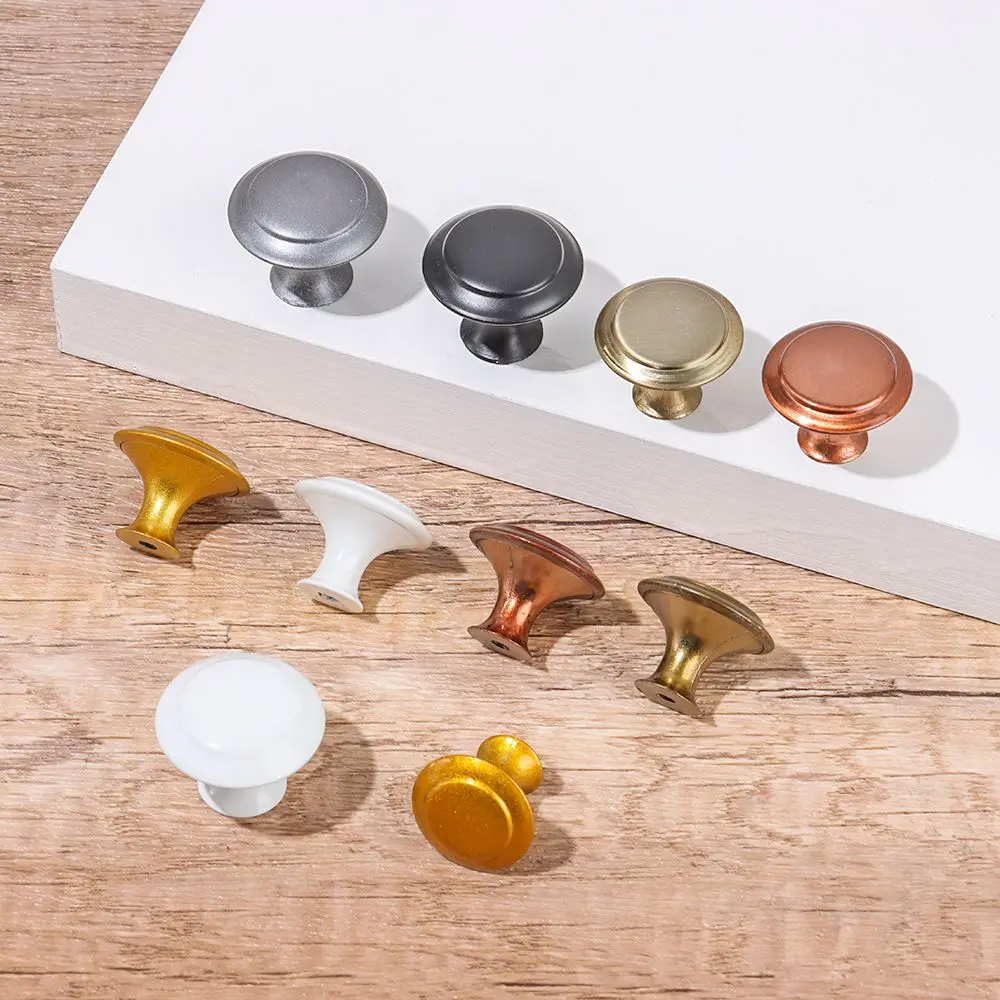 2pcs/lot Kitchen Fashion Kitchen Furniture Fitting Dresser Round Shape Door Handle Wardrobe Pulls Cabinet Pulls Drawer Knob