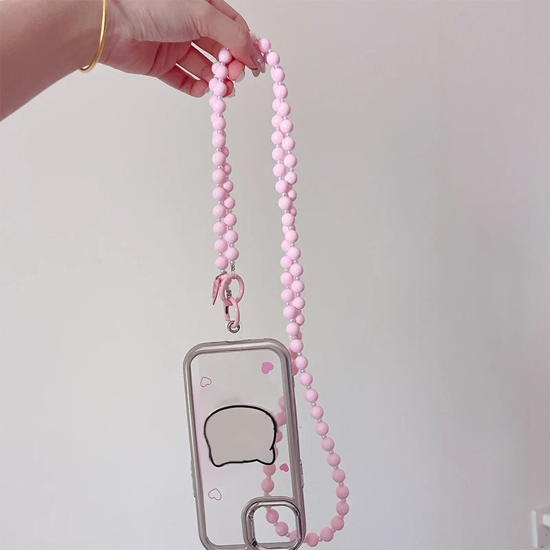 패션 달콤한 파란색 된 전화 매는 밧줄 긴 Crossbody 목 체인 범용 전화 매력 어깨 가방 교체 스트랩 가방 체인