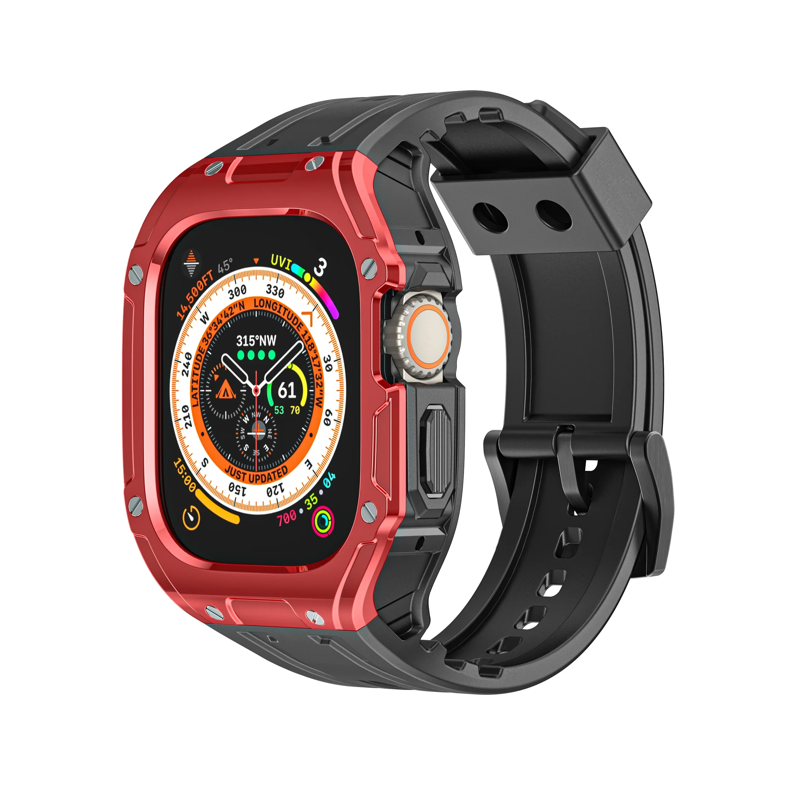 Modification Kit For Apple Watch Ultra 49mm TPU Protective Case+Strap iWatch Series Ultra 49mm Integrated Watchband Accessories