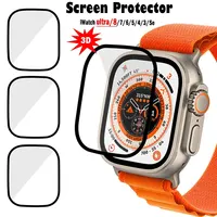 Screen Protector For Apple Watch Series 9-8-7-6 5 4 Se ultra-2 49mm 41mm 45mm 40mm 44mm 3D (Not Tempered Glass) Film Accessories 4