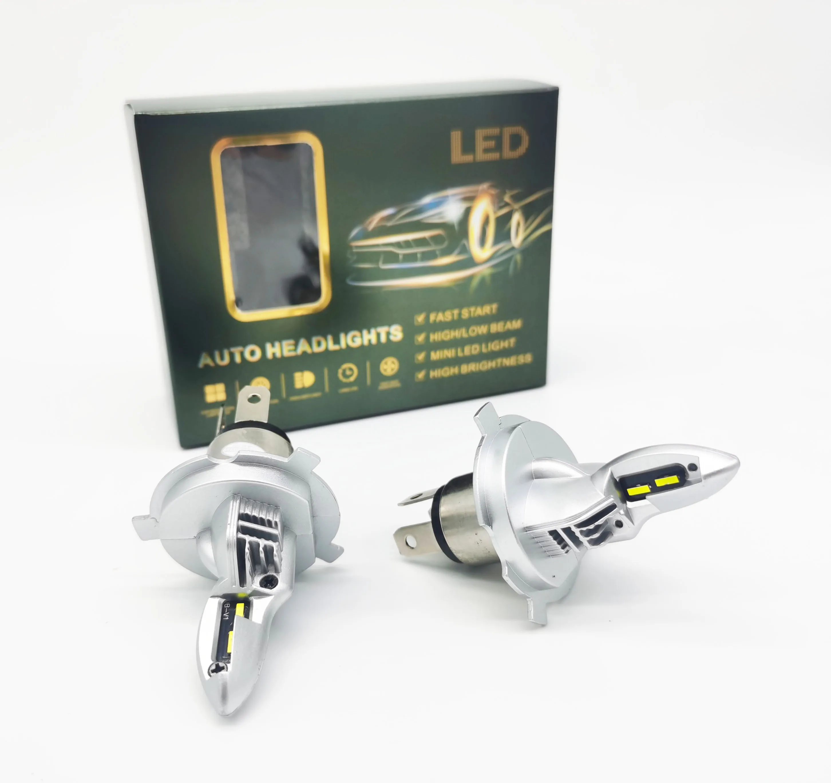 KEPMA A52 2PCS 9003 H4 LED Headlight Bulbs Kit Super White LED Headlight Bulb Conversion Kit Beam 6000K