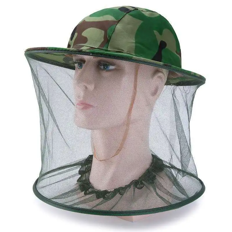 Net Mesh Face Protector Cap Insect Bee Mosquito Resistance Sun Fish Hat