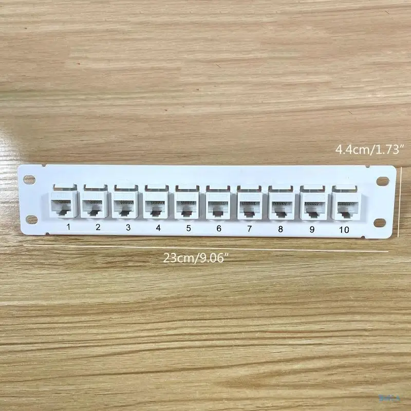 B0KA 패치 패널 10 포트 CAT5E 인라인 키스톤 10G 패스 스루 커플러 패치 패널
