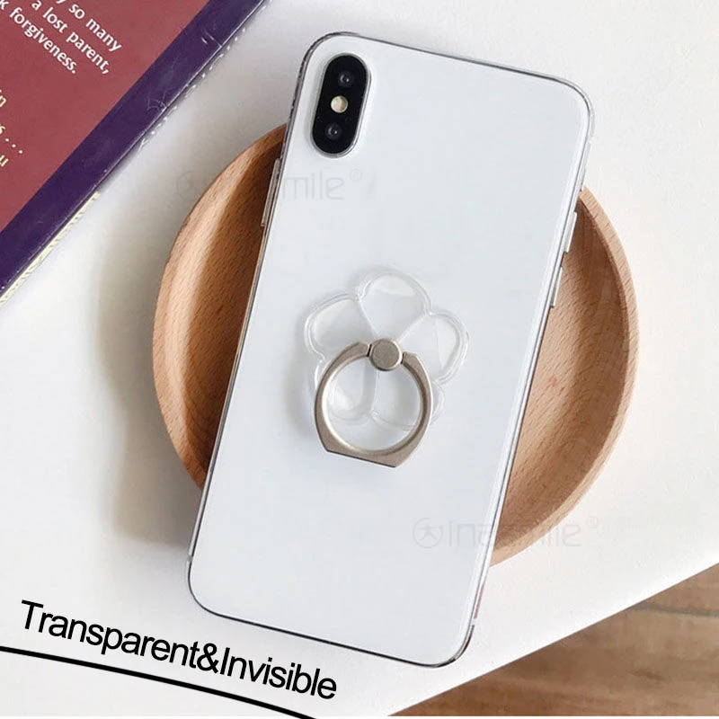 mobile stand for car Universal Mobile Phone Holder Stand Finger Ring For iPhone samsung Transparent phone holder Socket bracket for xiaomi huawei charging stand for phone
