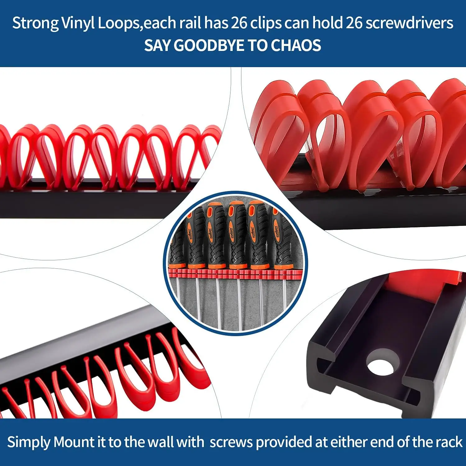 ABS Stronge Plastic Wrench Screwdriver Organizer Rail Rack Storage Holder Garage Workshops Wall Mount Hardware Tool cabinet tool organizer wrench organizer wrench holder screwdriver organizer