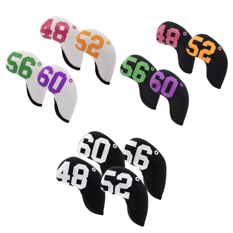 

4Pcs Golf Head Headcovers Set, Neoprene Golf Iron Head Covers Golf Wedge Covers Set with Big Numbers for Golf Club Drop Shipping