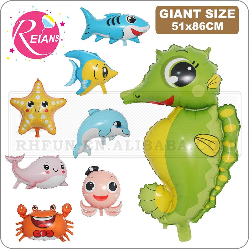 Simpatici Palloncini Animali Marini Squalo Polpo Granchio Balena Delfino Pesce Decorazioni Per Feste Di Compleanno Giocattoli Per Bambini Estate Tema 