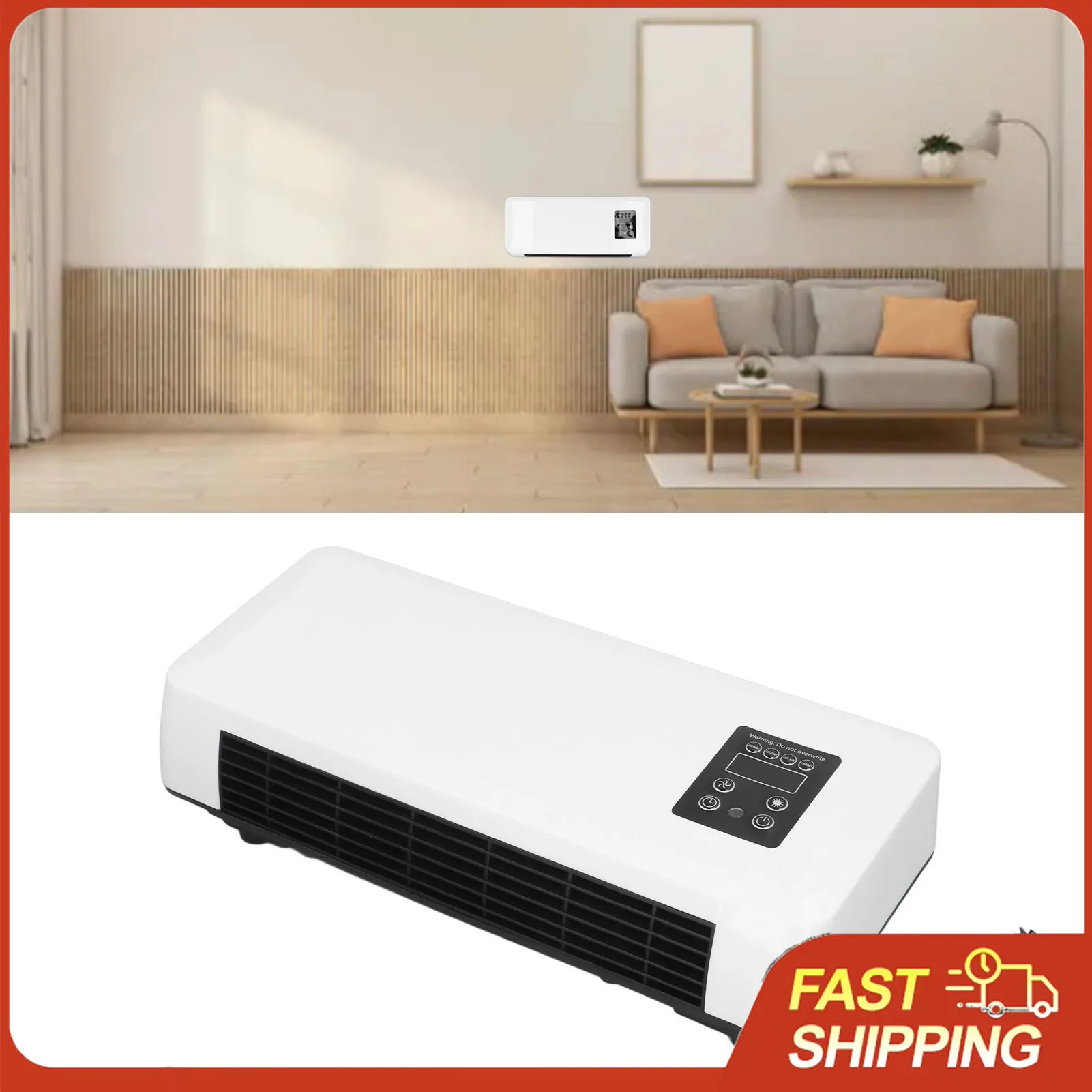 Wall Mounted Conditioner Heater Adjustable Wall Mount Portable Conditioner Fast Heating Energy Saving for Bedroom 1