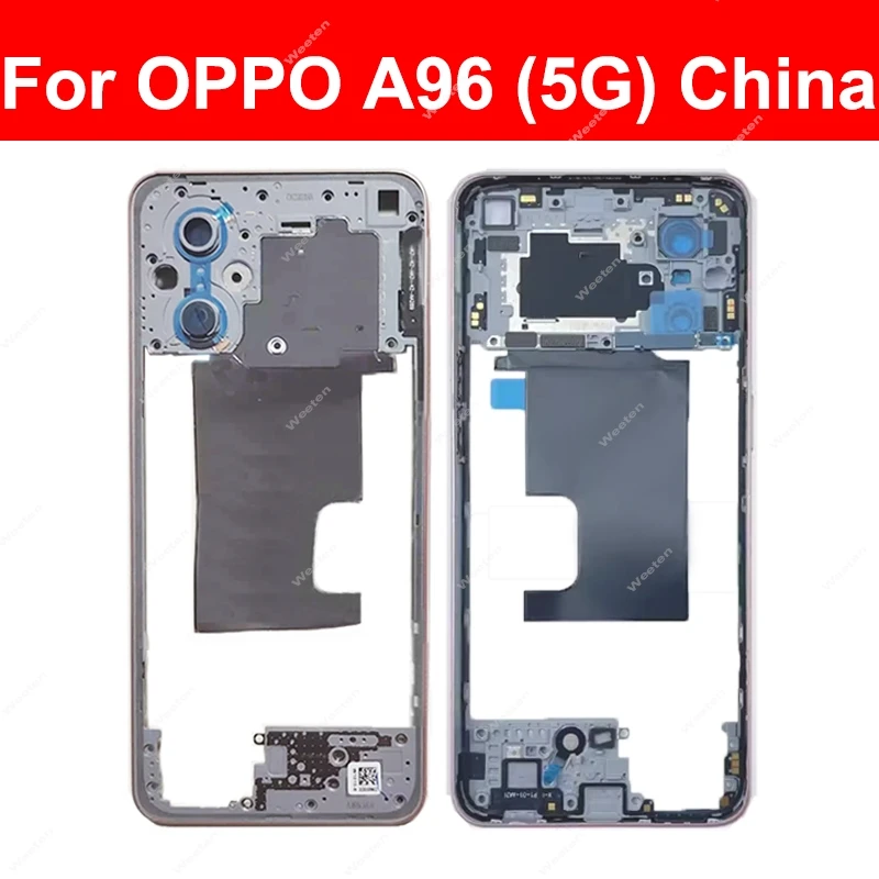 

Корпус средней рамки для OPPO A96 5G (Китай) корпус средней крышки с боковыми кнопками