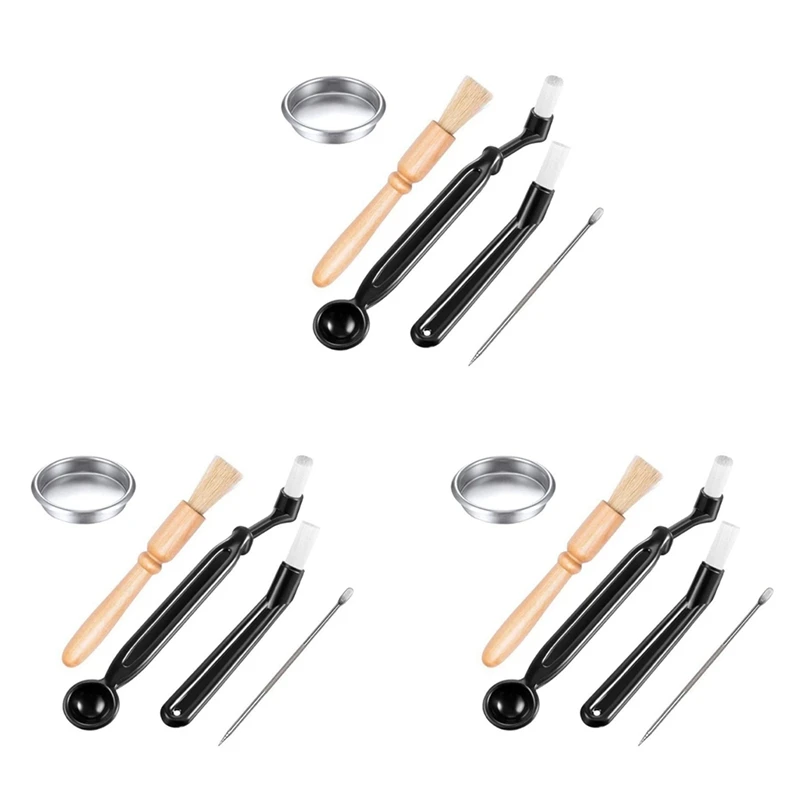 3X 커피 머신 청소 세트, 커피 연마기 브러시, 커피 머신 그룹 헤드 청소 브러시, 커피 머신 필터 포함