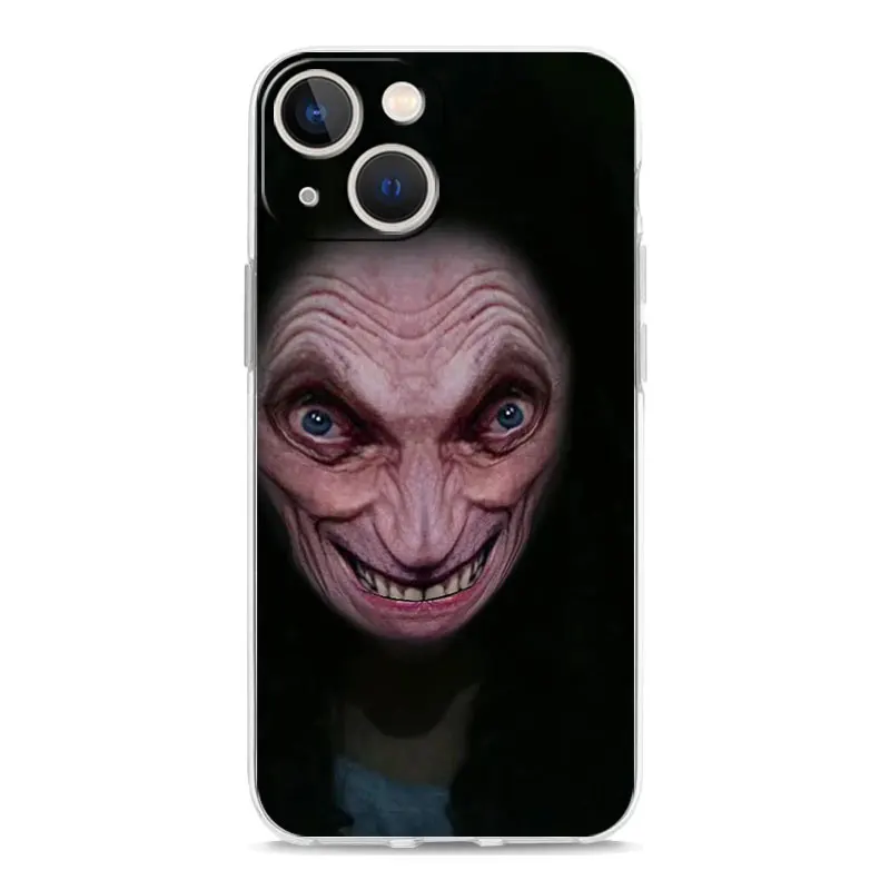 Soft TPU Transparent Phone Case Cover with Humorous Ugly Man Design