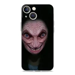 Soft TPU Transparent Phone Case Cover with Humorous Ugly Man Design - iPhone 15 Pro (B1)