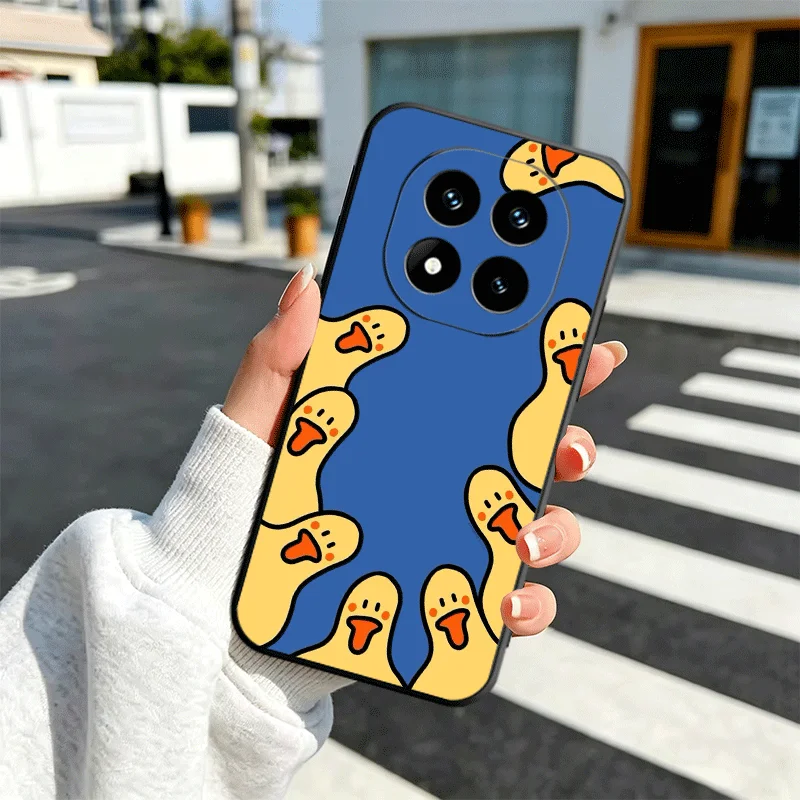Cartoon Cute Duck Soft Black Phone Case Cover