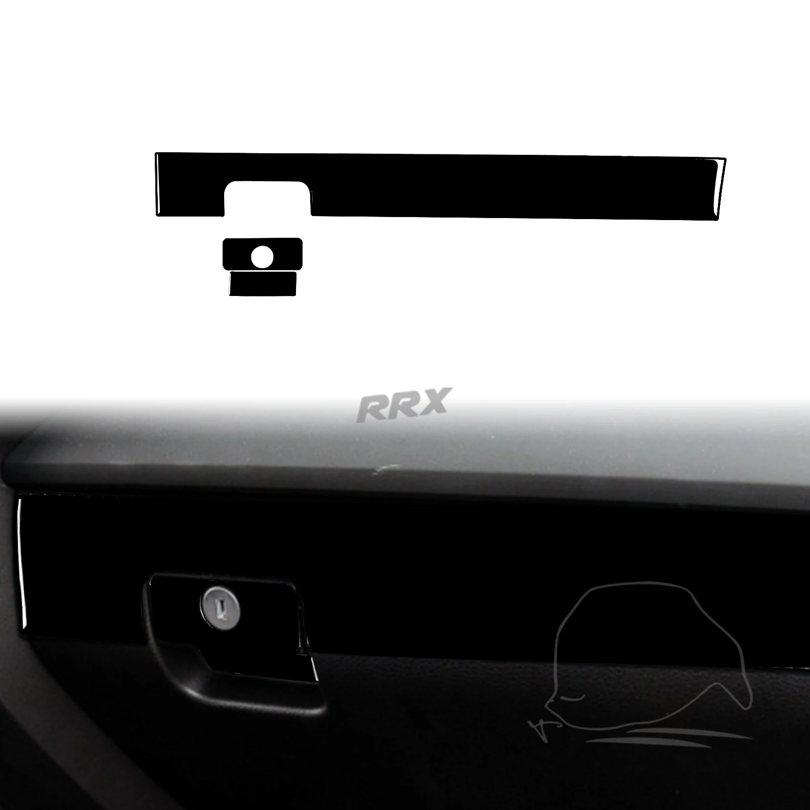 

for Toyota Tundra 2014 2015 2016 2017 2018 Passenger Compartment Cover Trim Sticker Decal Car Accessories ABS