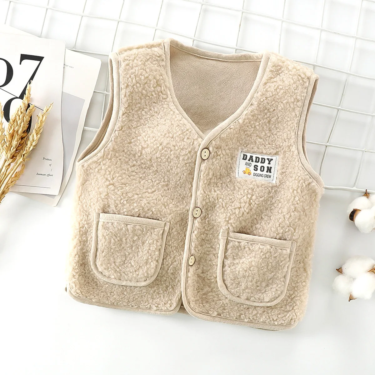 Children's Sleeveless Vest Kids Thicken Waistcoat Toddler Cartoon Outerwear for Boys Spring Autumn Winter Girls Jackets